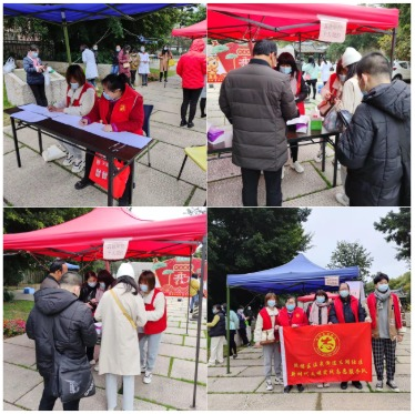 温泉街道东湖社区：疫情防控 志愿有我——赴冶山春秋园开展“我为群众办实事、助力核酸检测”志愿服务活动